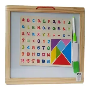 TABLERO  PARED DOBLE CARA TIZA  MARCADOR