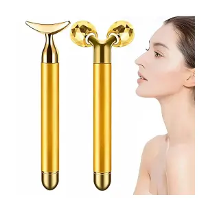 Kit Rodillo Masajeador Facial 2 En 1