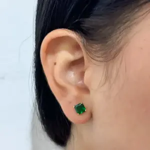 Topos De Dama De Piedra Cuadrada Verde E