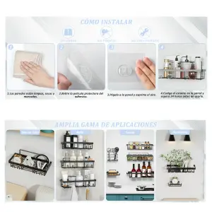 Organizador Adhesivo para Baño: 5 Piezas Multiusos - Organizador Adhesivo Baño 5pcs Multi Uso