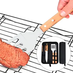 Kit Asado Bbq 4 Pzs Utensilios MY-XQD001