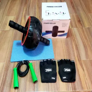Rueda encauchetada, guantes y lazo