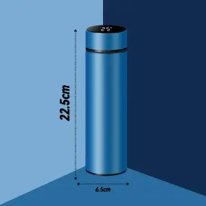 TERMO CON PANTALLA DIGITAL 500ML AZUL O