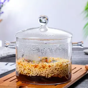 Cacerola De Vidrio Con Tapa Olla Cocina