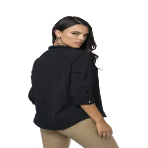 BLUSA EN POLIESTER CORRUGADO ref. 8552