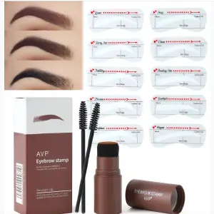 Estampado y modelado de cejas tono negro