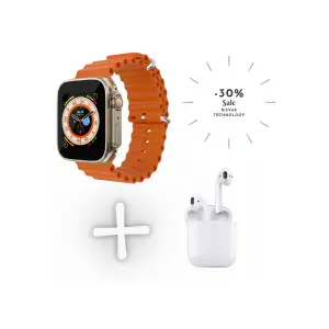 Combo Reloj Ultra 8 + Auriculares Tws
