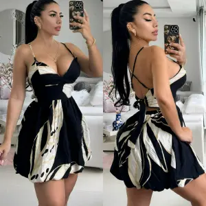 VESTIDOS DE GLOBO PARA DAMA ESTAMPADO