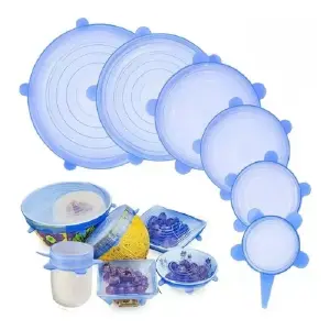 Tapas Elásticas De Silicona Para Recipie