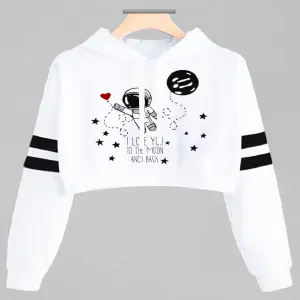 Buzo Buso Hoodie Astronauta Blanco