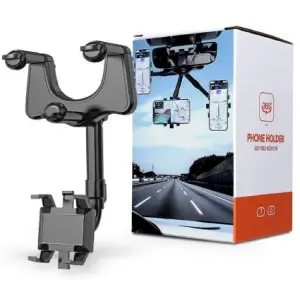 Soporte Espejo para Celular: ¡Maneja con Seguridad y Estilo! - Soporte Holder Para Celular Espejo Carro