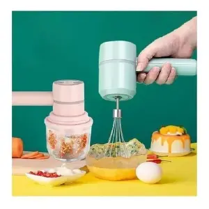 Minibatidora picador eléctrico 2 en 1USB