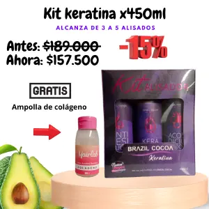 Kit keratina x450ml (promo colágeno)