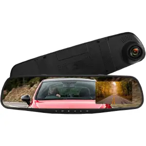 Cámara dual carro espejo retrovisor dvr