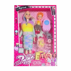 Muñeca Abrigo Vestido Accesorios Mascota