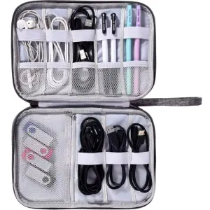 Estuche Organizador Cables Pequeño Gris