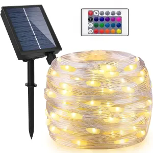 Alambre De Luz Led Con Panel Solar 50Mts