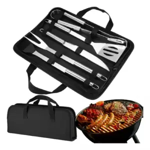 Set X6 Utensilios Asados Parrilero Acero
