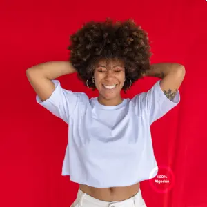 Camiseta Oversize corta - tela pesada