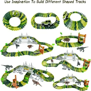 Pista De Carros Dinosaurios Armable Y Di