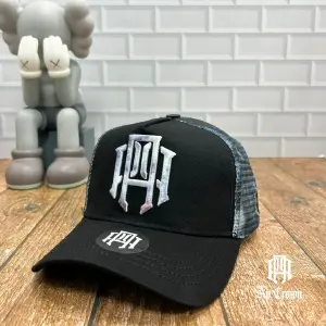 Gorra Ap Crown Negra Malla Logo Azul