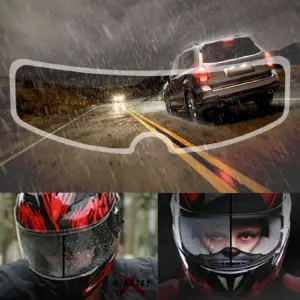 Película antilluvia para casco visera