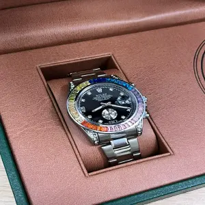 ROLEX  PIEDRAS PLATEADO: Elegancia y Prestigio en tu Muñeca - ROLEX  PIEDRAS PLATEADO