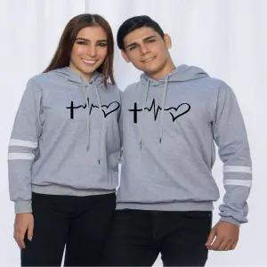 Buzo, Saco Hoodie Parejas corazon