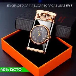 ELEGANT LIGHTER ENCENDEDOR Y RELOJ RECAR