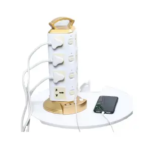 Multitoma Vertical 12 enchufes/3usb