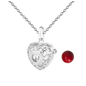 Collar Llamador De Angel Figura Corazon