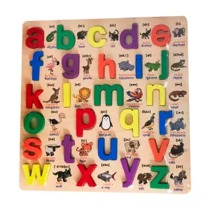 Juego Madera Letra Abecedario Animales E