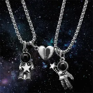COLLAR ASTRONAUTAS IMÁN PAREJAS NOVIOS