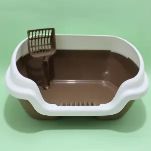 Arenero para gato pequeño, con borde de