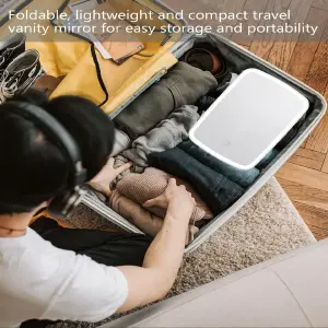 Espejo Led De Maquillaje Iluminado Portá