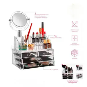 Organizador De Maquillaje Con Espejo