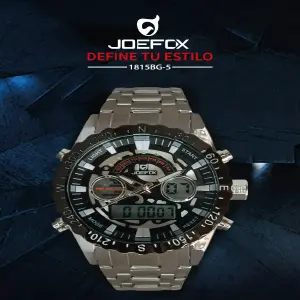 RELOJ JOEFOX METAL DOBLE HORA 1815BG-5