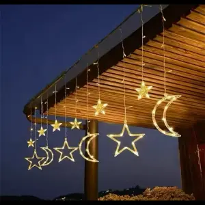 LUCES NAVIDEÑAS CON ESTRELLASYLUNAS X3M
