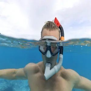 Set Snorkel Careta Aletas Natacion