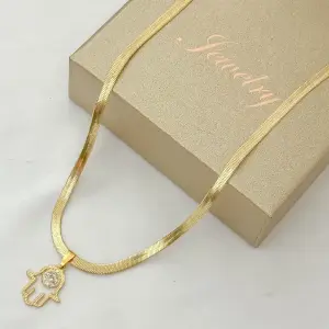 Cadena De Dama De Tejido Espejo De 50cm-