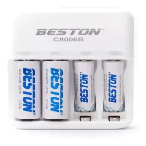 Pack Cargador Beston + 4 Baterias