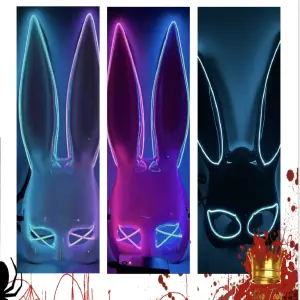 Antifaz coneja play boy luz led