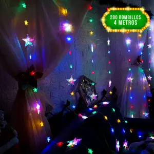 Cortina LED Estrellas 4x2M Navidad 1655