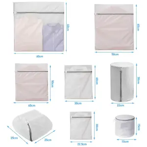 Set X8 Bolsas de Malla para Lavadora: ¡Protege tu Ropa! - Set X8 Bolsas Malla para Lavadora Ropa