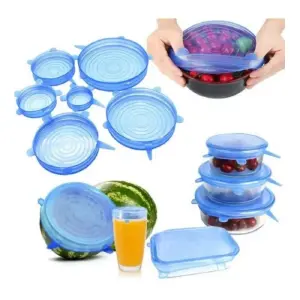 Tapas De Silicona Multiusos Set 6 Pcs