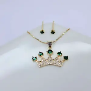 JUEGO DE CADENAS CORONA VERDE