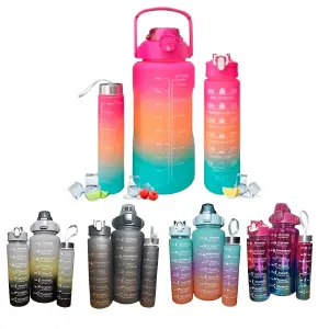 Set De 3 Termos Botella De Agua Motivaci
