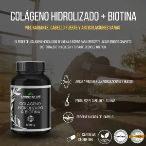 Colágeno hidrolizado+biotina Garden Caps