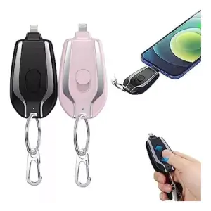 Llaveros power bank tipo c y iphone