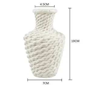 Florero Minimalista Estilo Trenzado